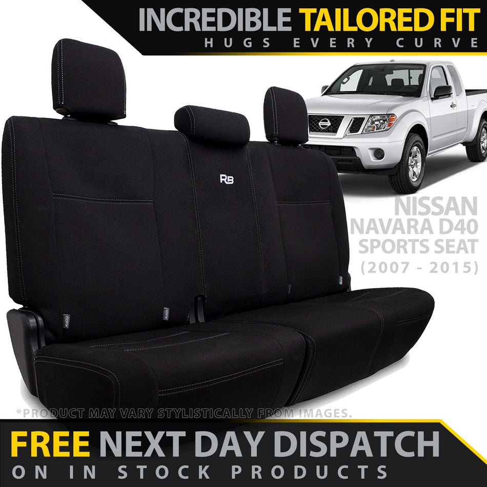 Nissan Navara D40 Neoprene Rear Row Seat Covers (Sports Seat) (Made to Order)