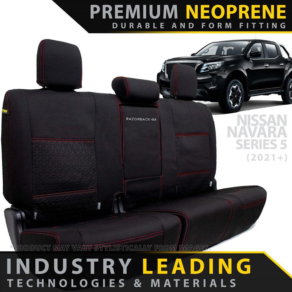 Nissan Navara Series 5 Premium Neoprene Rear Row Seat Covers (Made to Order) - 4X4OC™