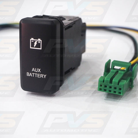 Vertical White LED Push Switch to suit Toyota Hilux Hiace FJ Cruiser Prado 70 Series LandCruiser