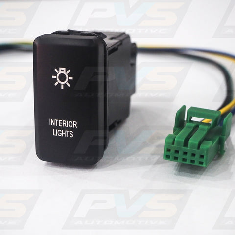 Vertical White LED Push Switch to suit Toyota Hilux Hiace FJ Cruiser Prado 70 Series LandCruiser