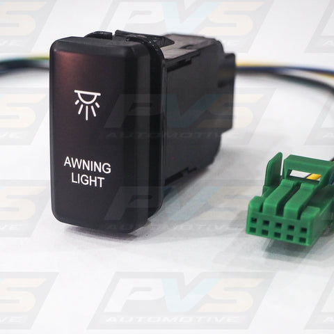 Vertical White LED Push Switch to suit Toyota Hilux Hiace FJ Cruiser Prado 70 Series LandCruiser