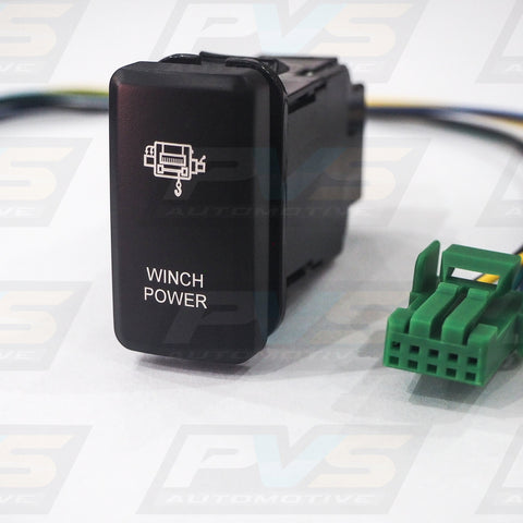 Vertical White LED Push Switch to suit Toyota Hilux Hiace FJ Cruiser Prado 70 Series LandCruiser