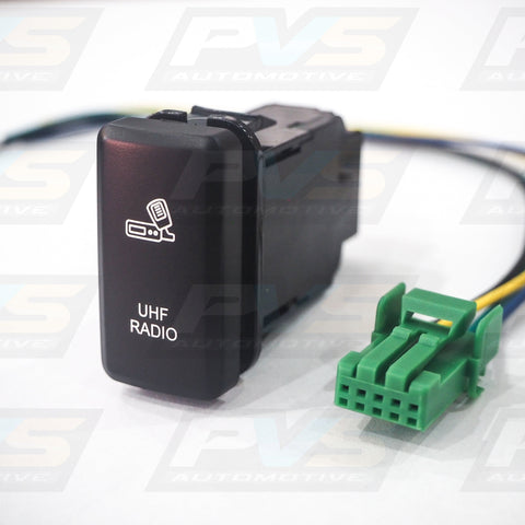 Vertical White LED Push Switch to suit Toyota Hilux Hiace FJ Cruiser Prado 70 Series LandCruiser