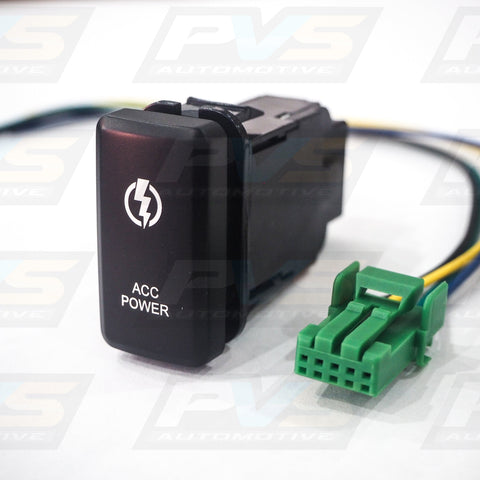 Vertical White LED Push Switch to suit Toyota Hilux Hiace FJ Cruiser Prado 70 Series LandCruiser