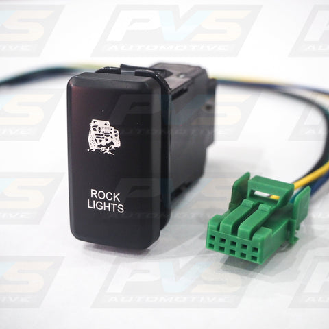 Vertical White LED Push Switch to suit Toyota Hilux Hiace FJ Cruiser Prado 70 Series LandCruiser