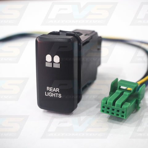 Vertical White LED Push Switch to suit Toyota Hilux Hiace FJ Cruiser Prado 70 Series LandCruiser
