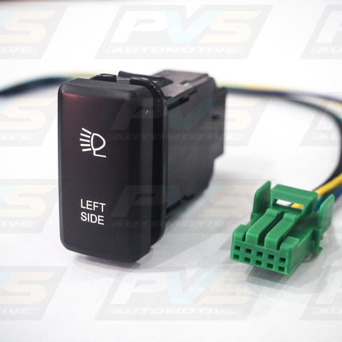 Vertical White LED Push Switch to suit Toyota Hilux Hiace FJ Cruiser Prado 70 Series LandCruiser