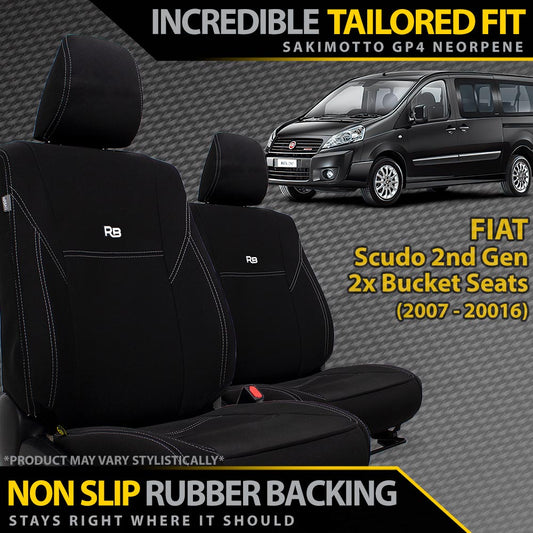 Fiat Scudo 2nd Gen Neoprene 2x Front Seat Covers (Made to Order)