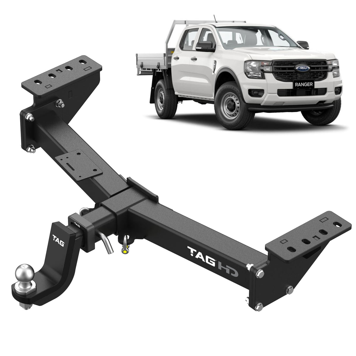 TAG Heavy Duty Towbar for Next-Gen Ford Ranger (Cab Chassis 06/2022 - on)