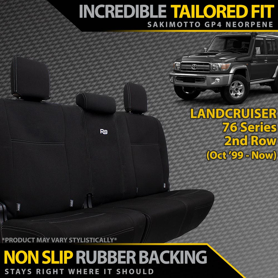 Landcruiser 76 Series Neoprene Rear Row Seat Covers (Available)
