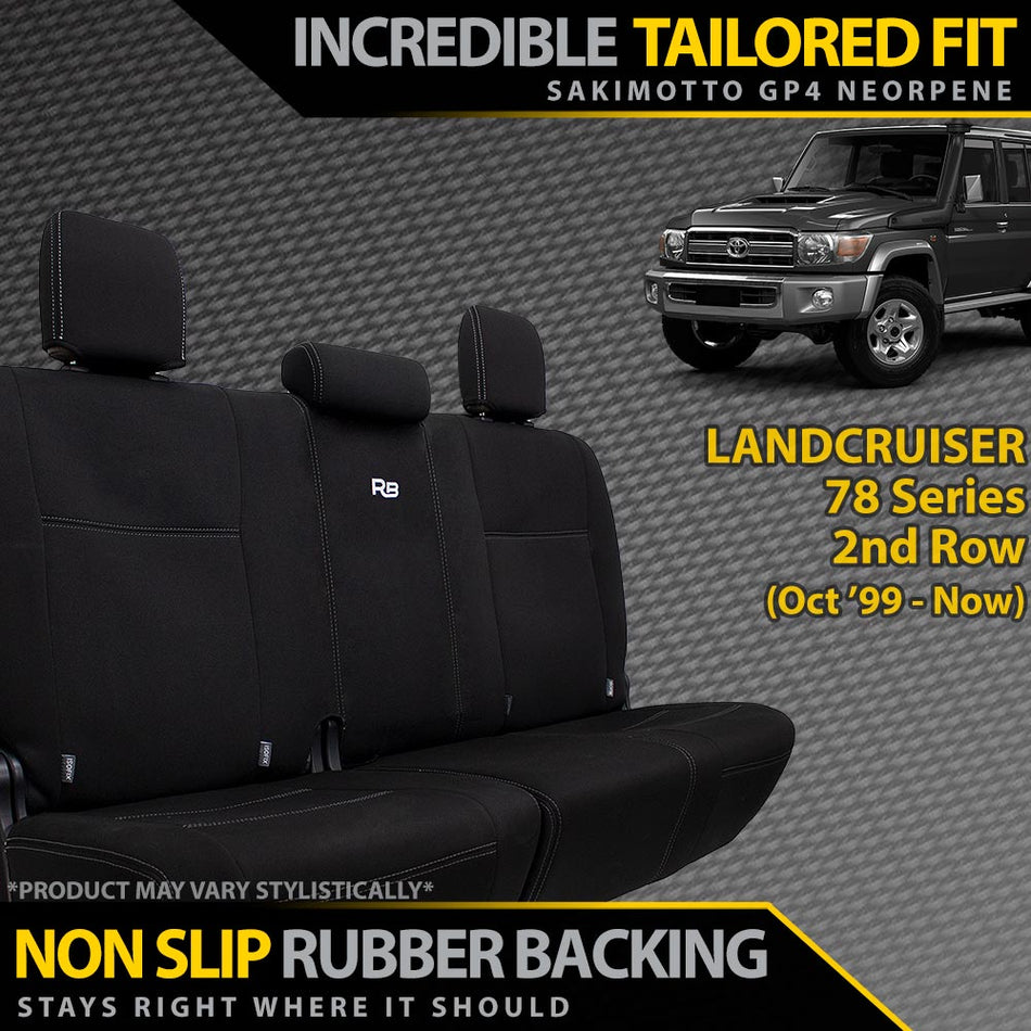 Landcruiser 78 Series Neoprene Rear Row Seat Covers (Made to Order)