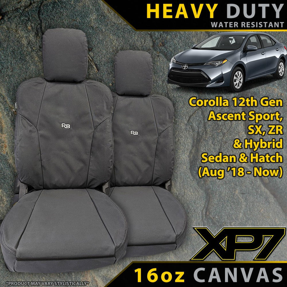 Toyota Corolla 12th Gen Neoprene 2x Front Row Seat Covers (Made to Order)