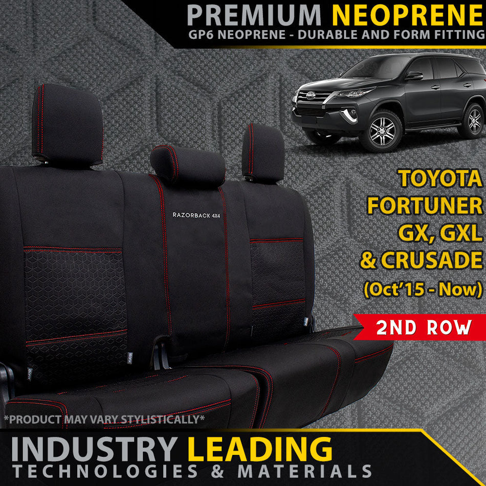 Toyota Fortuner Premium Neoprene 2nd Row Seat Covers (Made to Order)