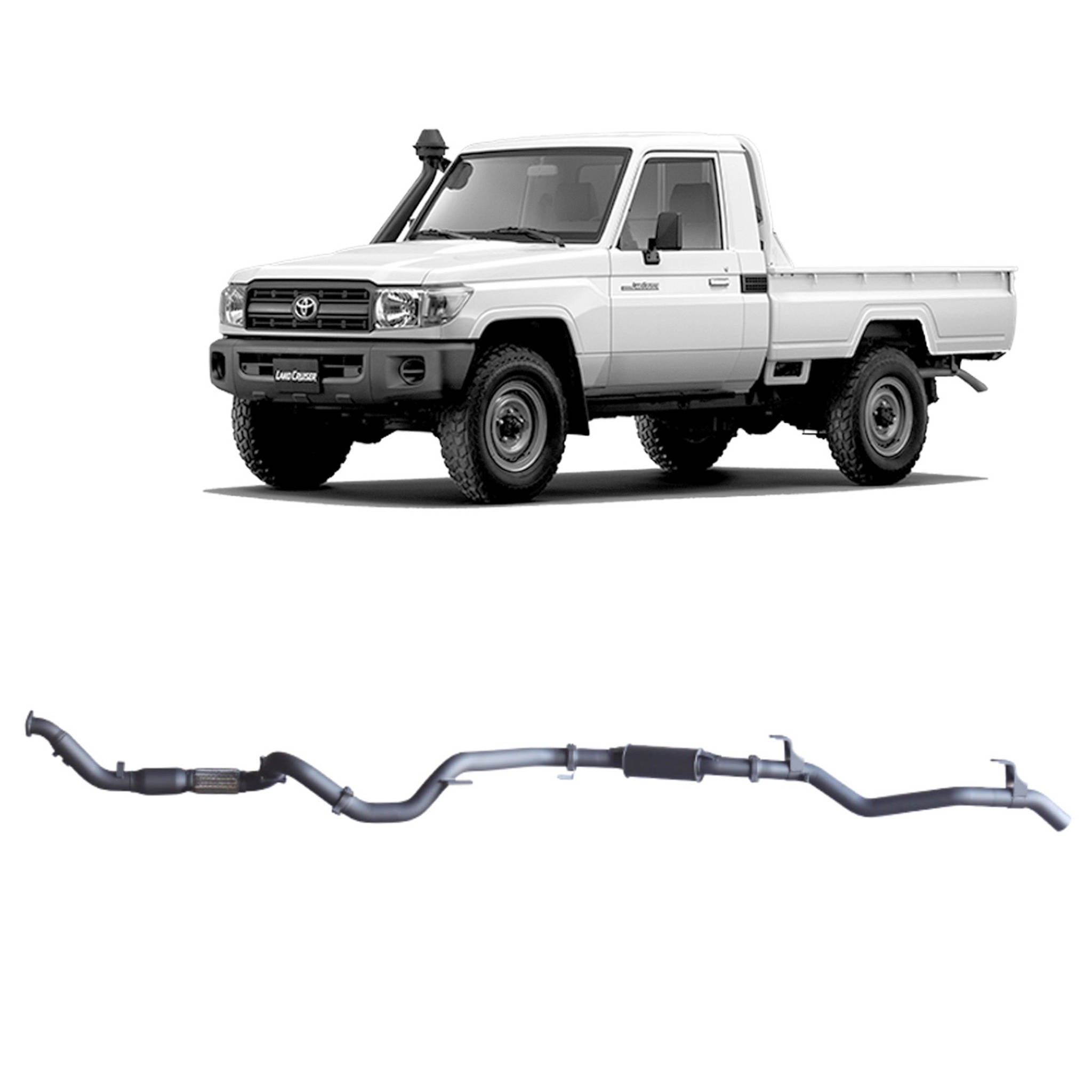 Redback Extreme Duty Exhaust for Toyota Landcruiser 79 Series Single Cab (03/2007 - 10/2016)