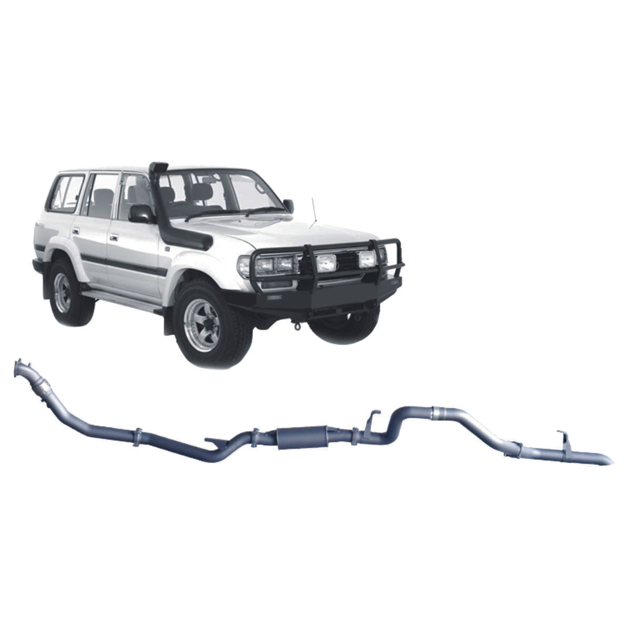Redback 4x4 Extreme Duty Exhaust for Toyota Landcruiser 80 Series 4.2L 1HD-T/FT (01/1990 - 02/1998)