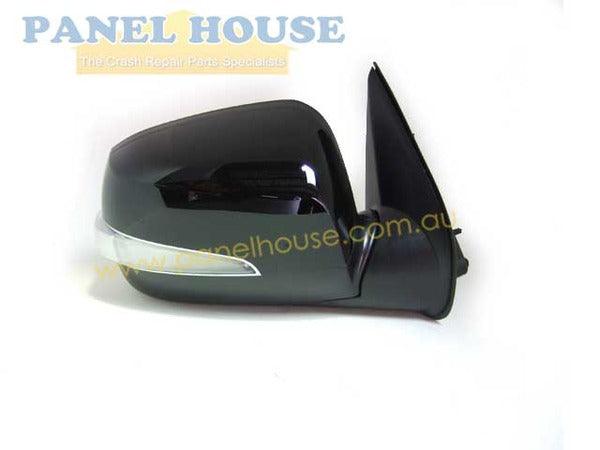 Door Mirrors PAIR Electric Black With Blinker fits Holden Rodeo RA 06-08 - 4X4OC™