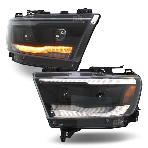 Headlights LED Dual Projector Sequential Indicator fits Dodge RAM 1500 DT 19 - 21 - 4X4OC™