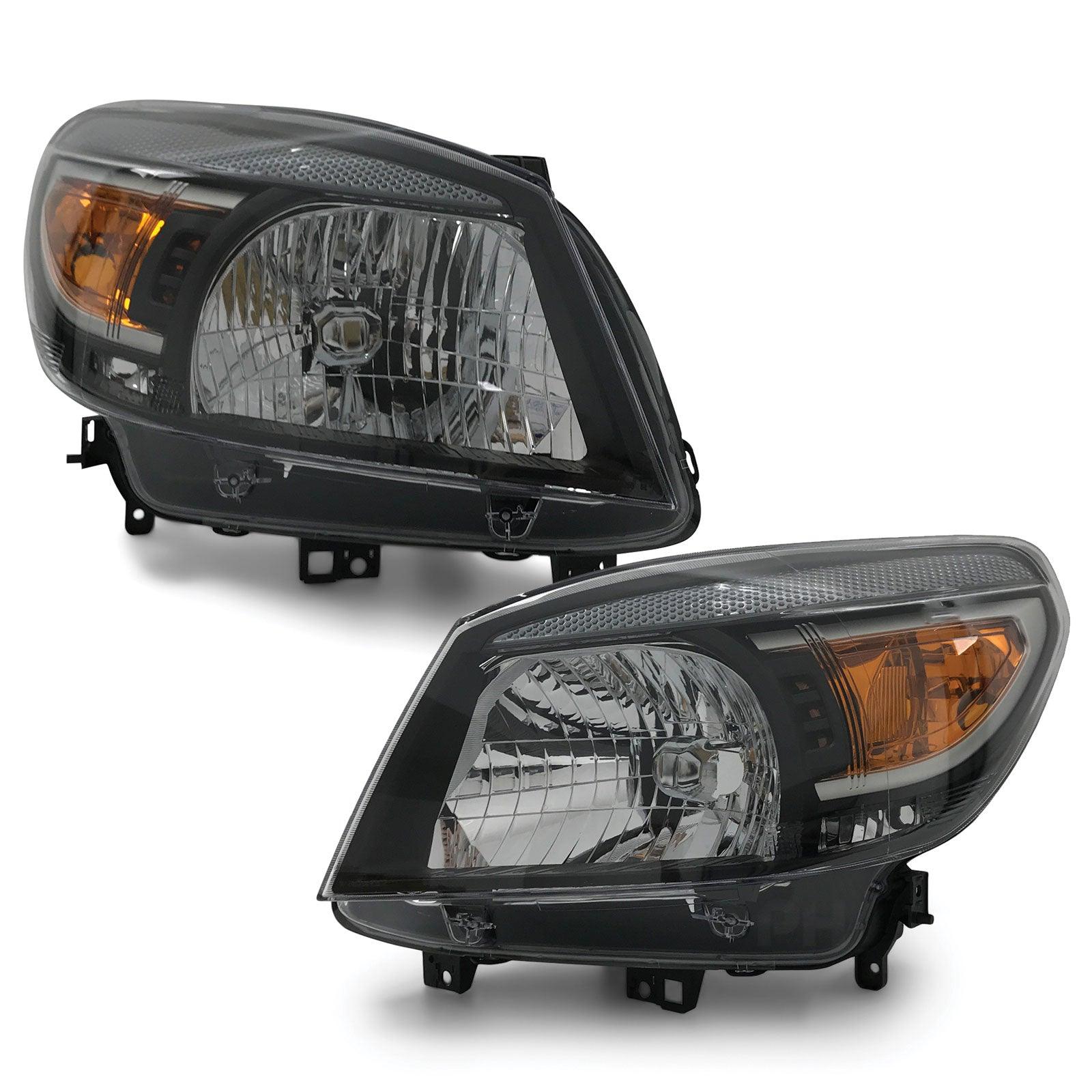 Headlights Black PAIR Fits Ford Ranger PK 2009 - 2011 - 4X4OC™