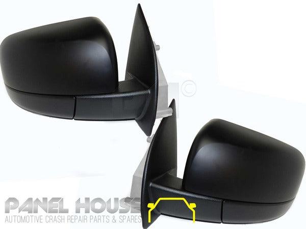 Door Mirrors PAIR Black Electric fits Ford Ranger PX Ute 2011-2015 - 4X4OC™