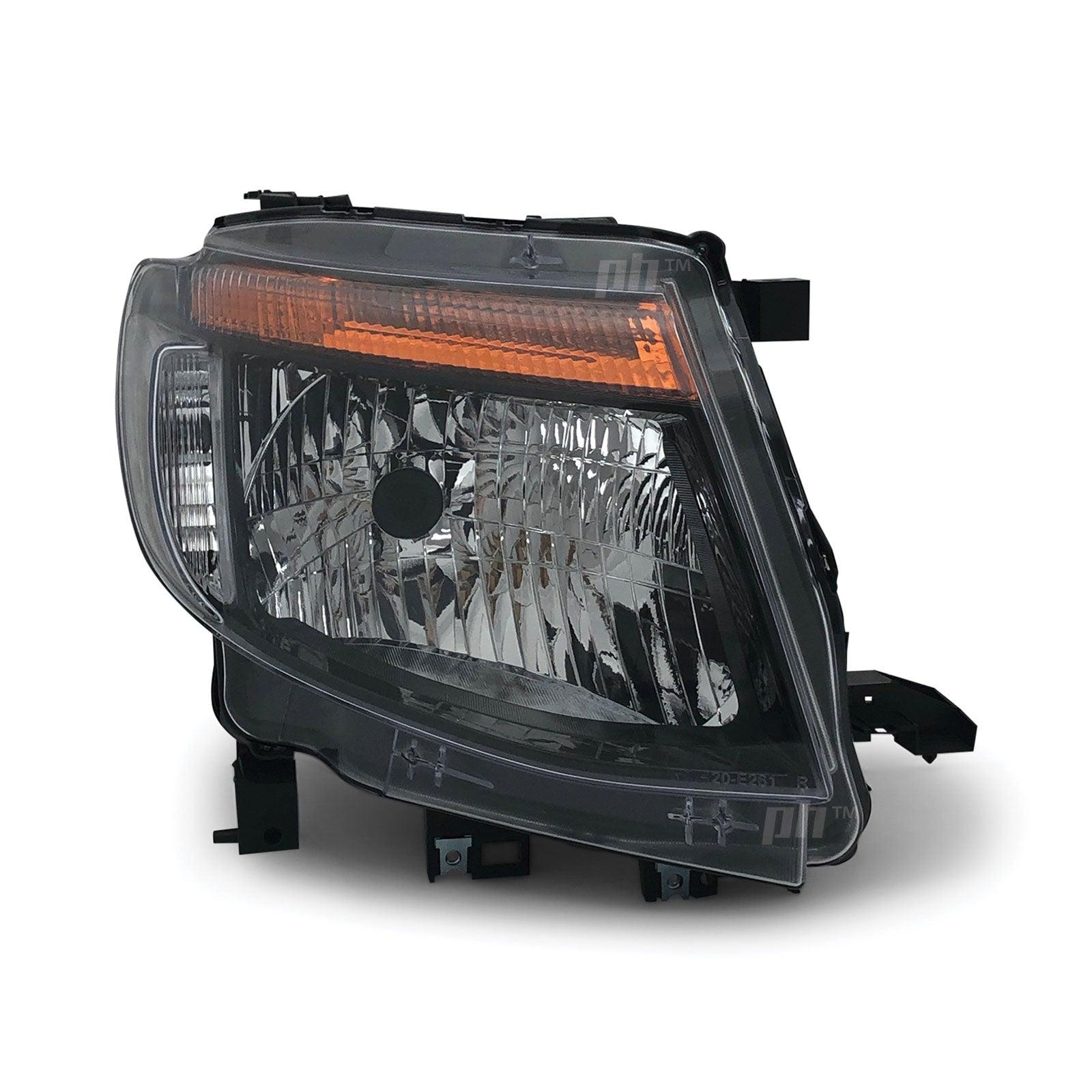 Headlights Black PAIR fits Ford Ranger PX MK1 XL XLT WILDTRAK 11-15 - 4X4OC™