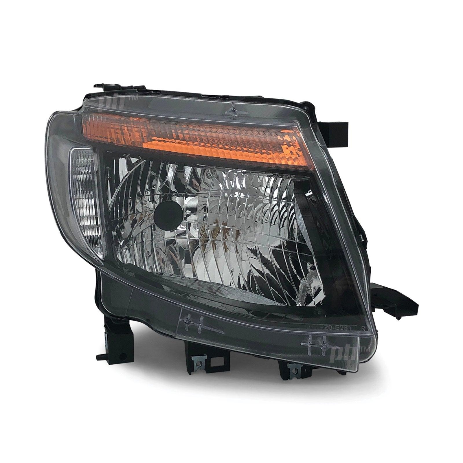 Headlight Black RIGHT fits Ford Ranger PX MK1  XL XLT WILDTRAK 11-15 - 4X4OC™