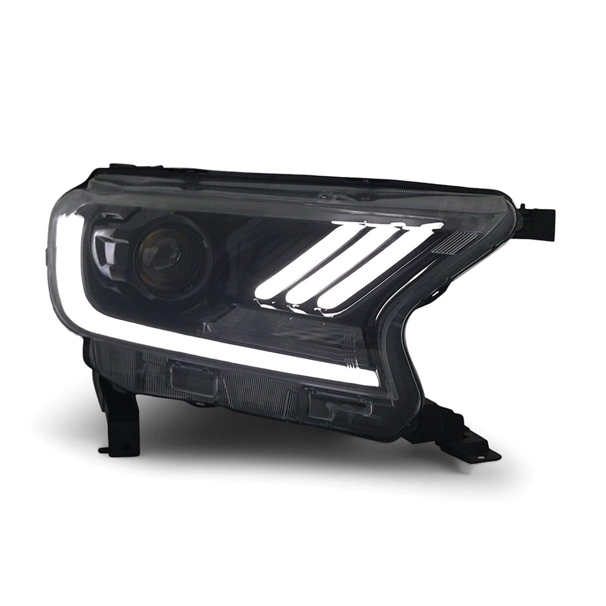 Headlights Black PAIR LED Sequential Indicator fits Ford Ranger PX MK2 MK3 Wildtrak Raptor 15-20 - 4X4OC™