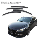 Weather Shield Window Visors SET 4 Piece Fits Mazda 3 BM BN 14 - 19 Hatch Sedan - 4X4OC™
