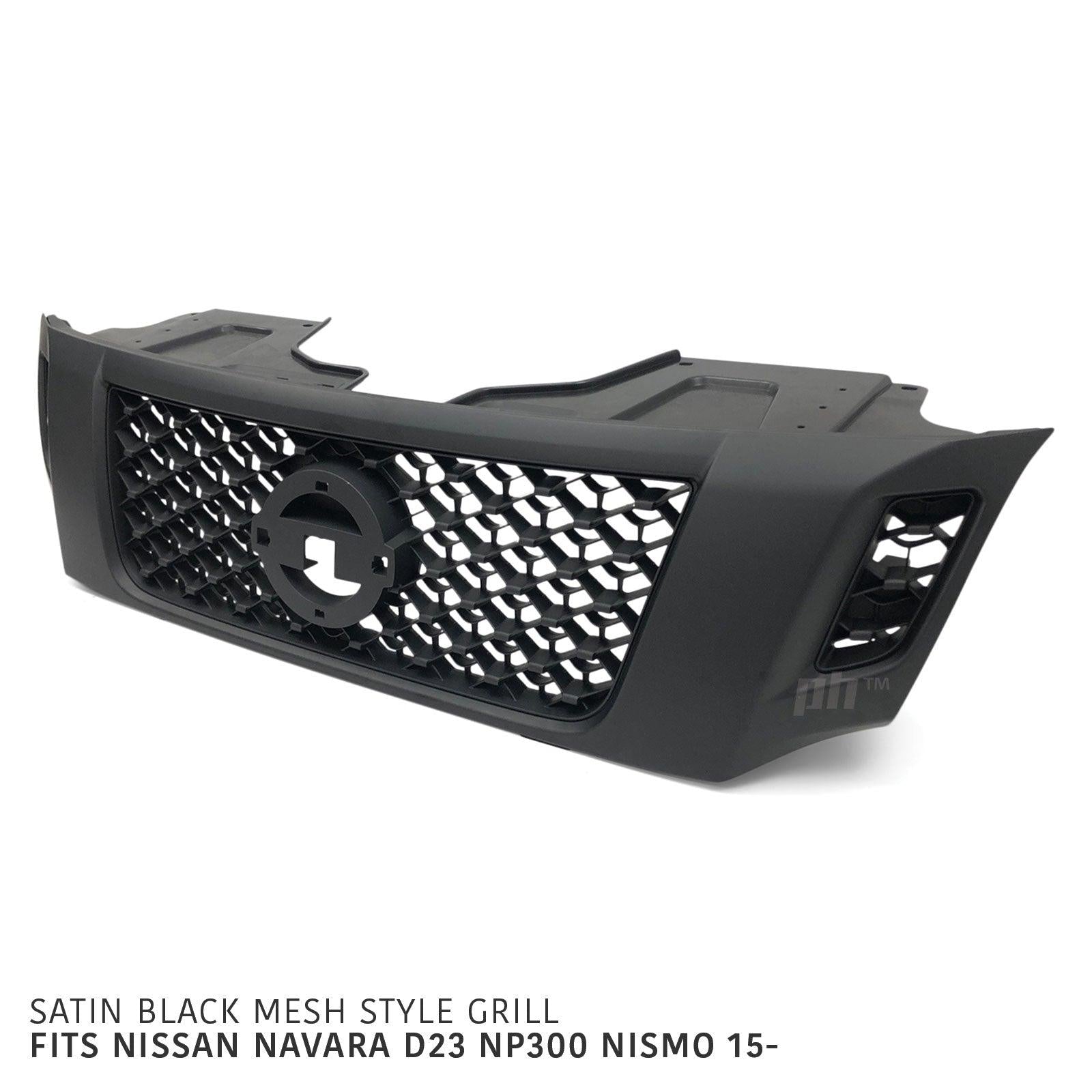 Grill Satin Black Edition Mesh Stye Fits Nissan Navara D23 NP300 Nismo 2015-2020 - 4X4OC™