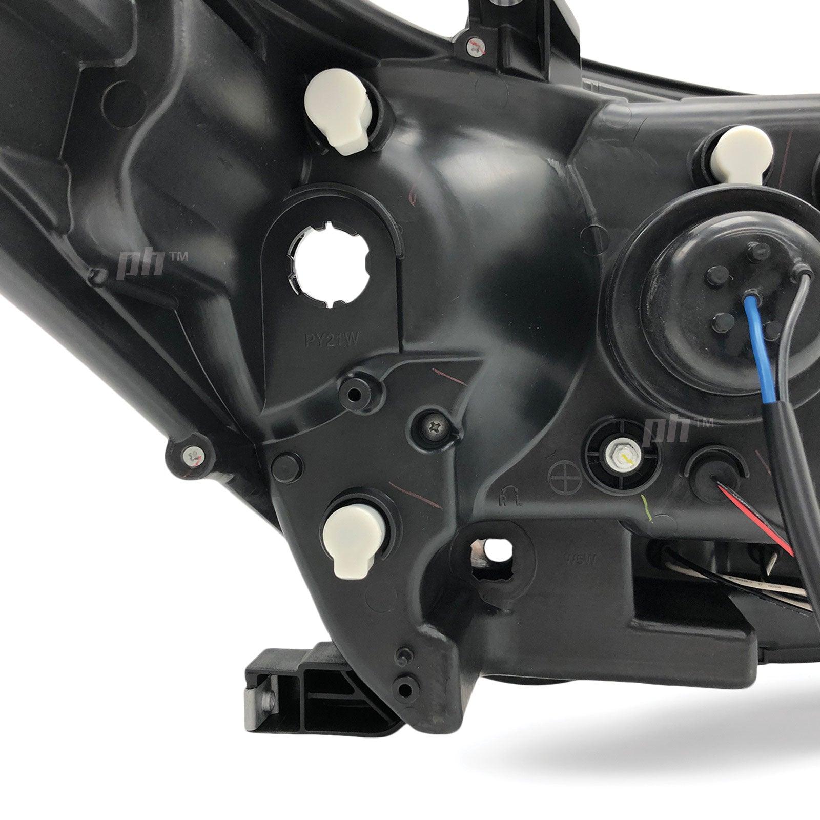 Headlights Angel Eye LED Halo DRL Black fits Toyota Landcruiser 200 Series 07-15 - 4X4OC™