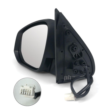 Door Mirror LEFT Black Electric Indicator Fits Toyota Hilux N80 15 - 08/17 SR - 4X4OC™