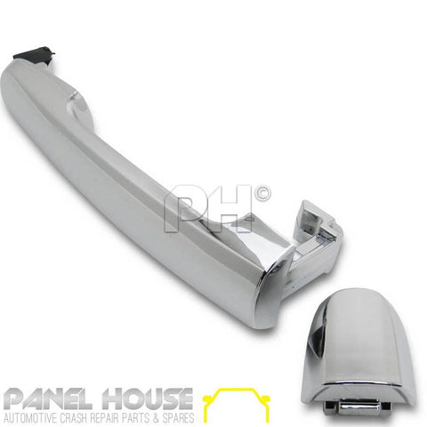 Door Handle LEFT Outer Front Chrome NO KEYHOLE NEW Fits Toyota Hilux 05-14 - 4X4OC™