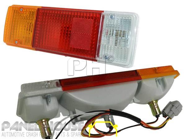 Tail Lights PAIR with Square Plug fit Fits Toyota Landcruiser 70 75 78 79 Series - 4X4OC™