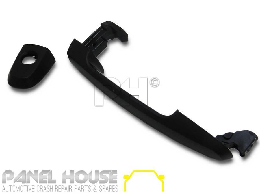Door Handle PAIR Front Outer Black WITH KEYHOLE Fits Toyota HILUX Ute 05-11 - 4X4OC™