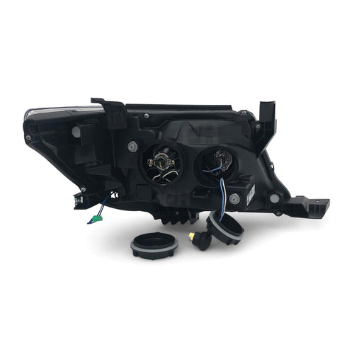 Black Headlights PAIR DRL Halo Projector Fits Toyota Hilux N70 07-2011 - 2014 - 4X4OC™