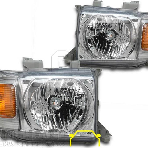 Headlights PAIR Fits Toyota Landcruiser VDJ 76 78 79 Series 07- Ute Wagon Troopy - 4X4OC™