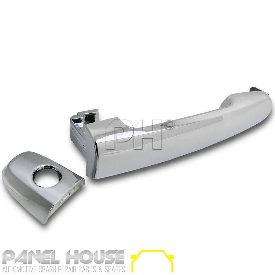 Door Handle PAIR Outer Front Chrome Lock Type Fits Toyota Hilux 05-15 Ute - 4X4OC™