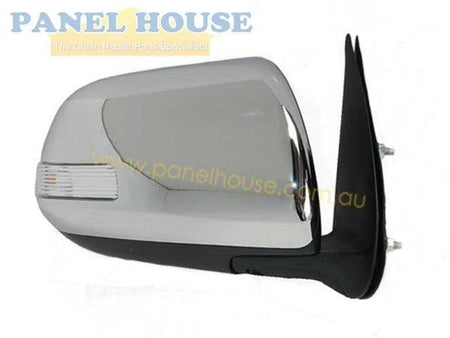 Door Mirror PAIR Chrome Electric With Blinker Fits Toyota Hilux 2011-2014 - 4X4OC™