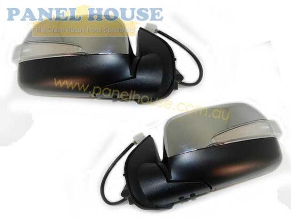 Isuzu D-MAX DMAX 08-12 Pair of Chrome Electric Door Mirrors With Blinker New - 4X4OC™