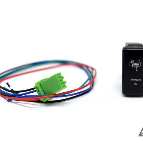 Vertical White LED Push Switch to suit Toyota Hilux Hiace FJ Cruiser Prado 70 Series LandCruiser