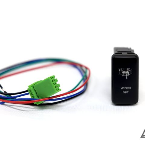 Vertical White LED Push Switch to suit Toyota Hilux Hiace FJ Cruiser Prado 70 Series LandCruiser