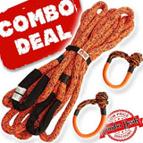 Carbon 4x4 Kinetic Rope and 2 x Soft Shackle Combo Deal - CW-COMBO-HR1022-1474 1