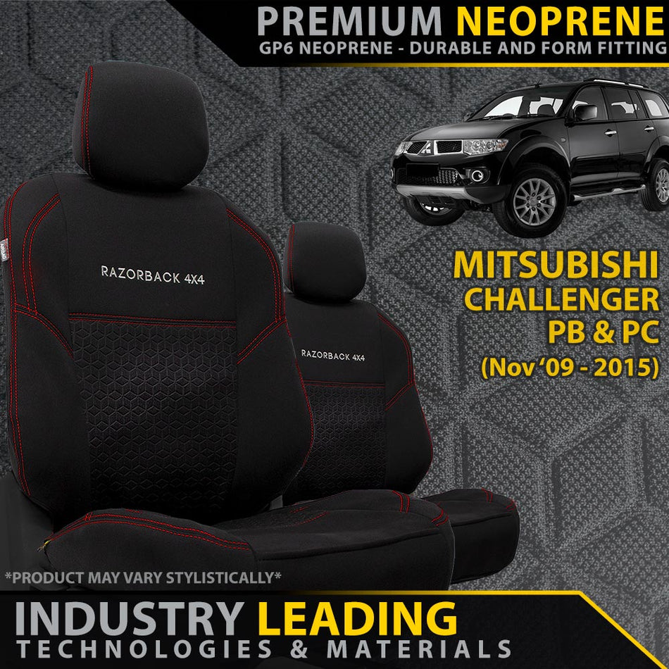 Mitsubishi Challenger PB & PC Premium Neoprene 2x Front Seat Covers (Made to Order)
