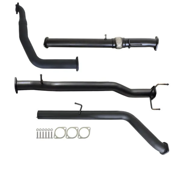 FORD RANGER PJ PK 2.5L & 3.0L AUTO 3" TURBO BACK CARBON OFFROAD EXHAUST WITH PIPE ONLY - FD238-PO 1