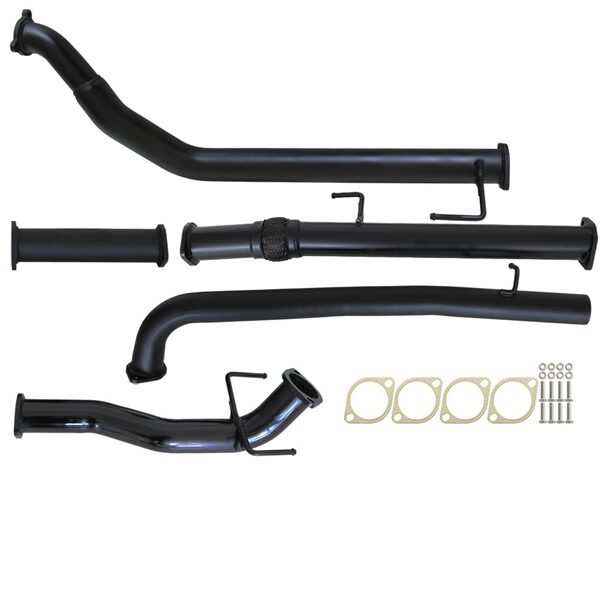 Fits Toyota HILUX KUN16/26 3L 1KD-FTV D4D 2005 - 9/2015 3" TURBO BACK CARBON OFFROAD EXHAUST WITH PIPE ONLY - Carbon Offroad