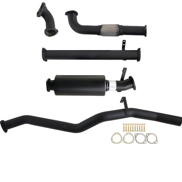 Fits Toyota LANDCRUISER 60 SERIES WAGON 4.0D 12H-T 3" TURBO BACK CARBON OFFROAD EXHAUST WITH MUFFLER - Carbon Offroad