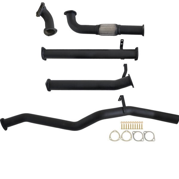 Fits Toyota LANDCRUISER 60 SERIES WAGON 4.0D 12H-T 3" TURBO BACK CARBON OFFROAD EXHAUST WITH PIPE ONLY - Carbon Offroad