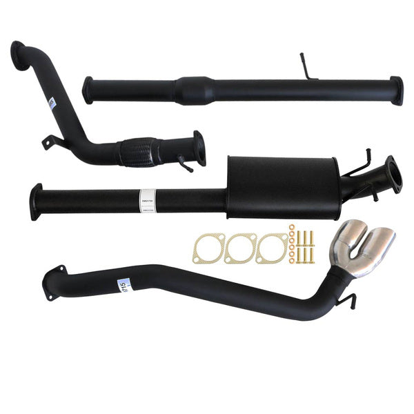 MAZDA BT-50 UP, UR 3.2L 9/2011 - 9/2016 3" TURBO BACK CARBON OFFROAD EXHAUST WITH CAT & MUFFLER SIDE EXIT TAILPIPE - MZ248-MCS 2