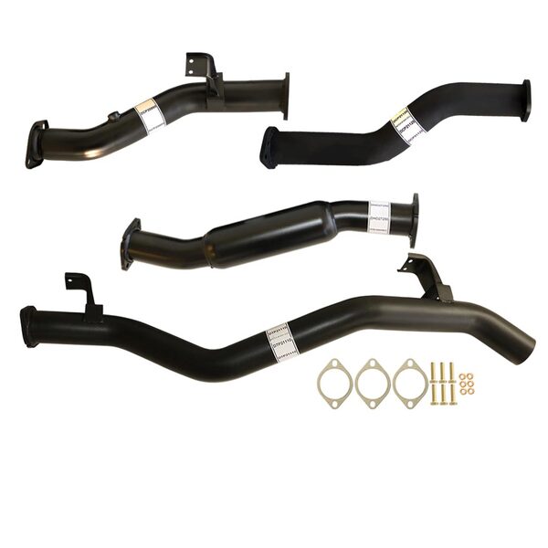 Fits Toyota LANDCRUISER 79 SERIES VDJ76 DOUBLE CAB UTE 4.5L V8 10/2016> 3" #DPF# BACK CARBON OFFROAD EXHAUST WITH HOTDOG - TY223-HO 1