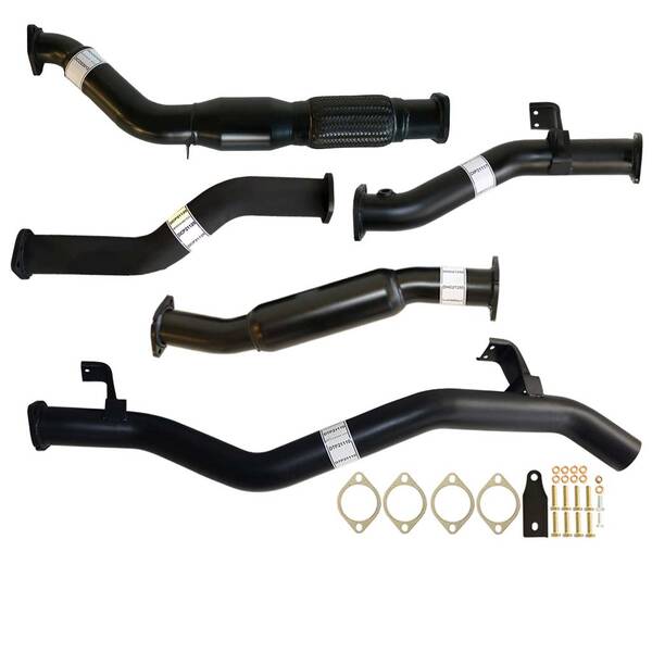 Fits Toyota LANDCRUISER 79 SERIES VDJ79 4.5L 1VD-FTV SINGLE CAB, DOUBLE CAB # DPF REPLACE# 3" TURBO BACK CARBON OFFROAD EXHAUST WITH CAT & HOT DOG - TY227-HC 1