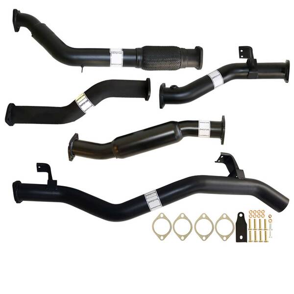 Fits Toyota LANDCRUISER 79 SERIES VDJ79 4.5L 1VD-FTV SINGLE CAB, DOUBLE CAB # DPF REPLACE# 3" TURBO BACK CARBON OFFROAD EXHAUST WITH HOTDOG ONLY - TY227-HO 1